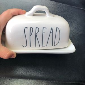 Rae Dunn “Spread” Butter dish- long letters